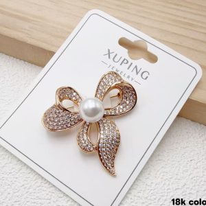 Hypoallergenic brooch 18k plated