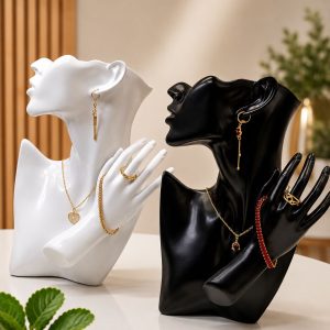 Ceramic Jewelry Display Bust