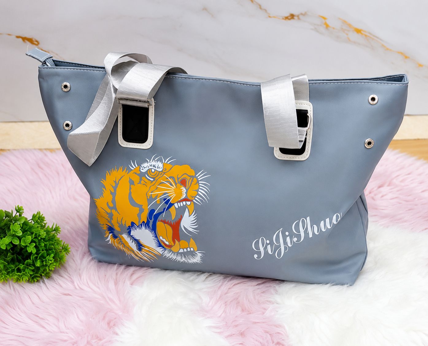 Tiger Print Tote Bag